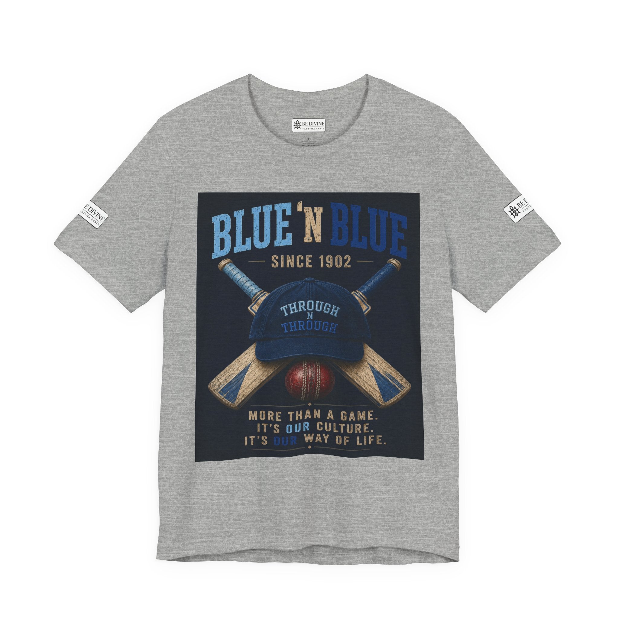 BE DIVINE™ Blue 'N Blue Since 1902 – Through 'N Through Heritage Tee