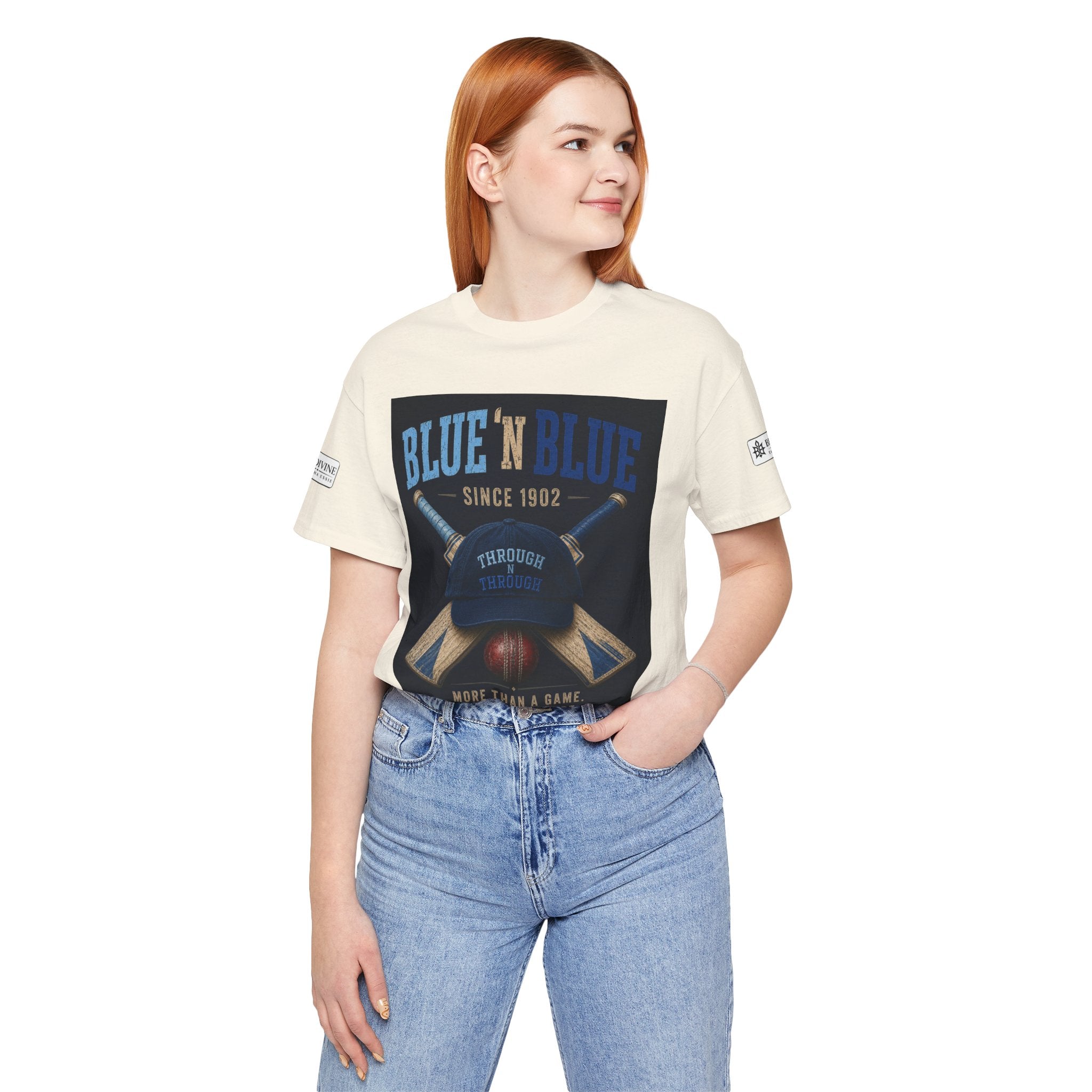 BE DIVINE™ Blue 'N Blue Since 1902 – Through 'N Through Heritage Tee