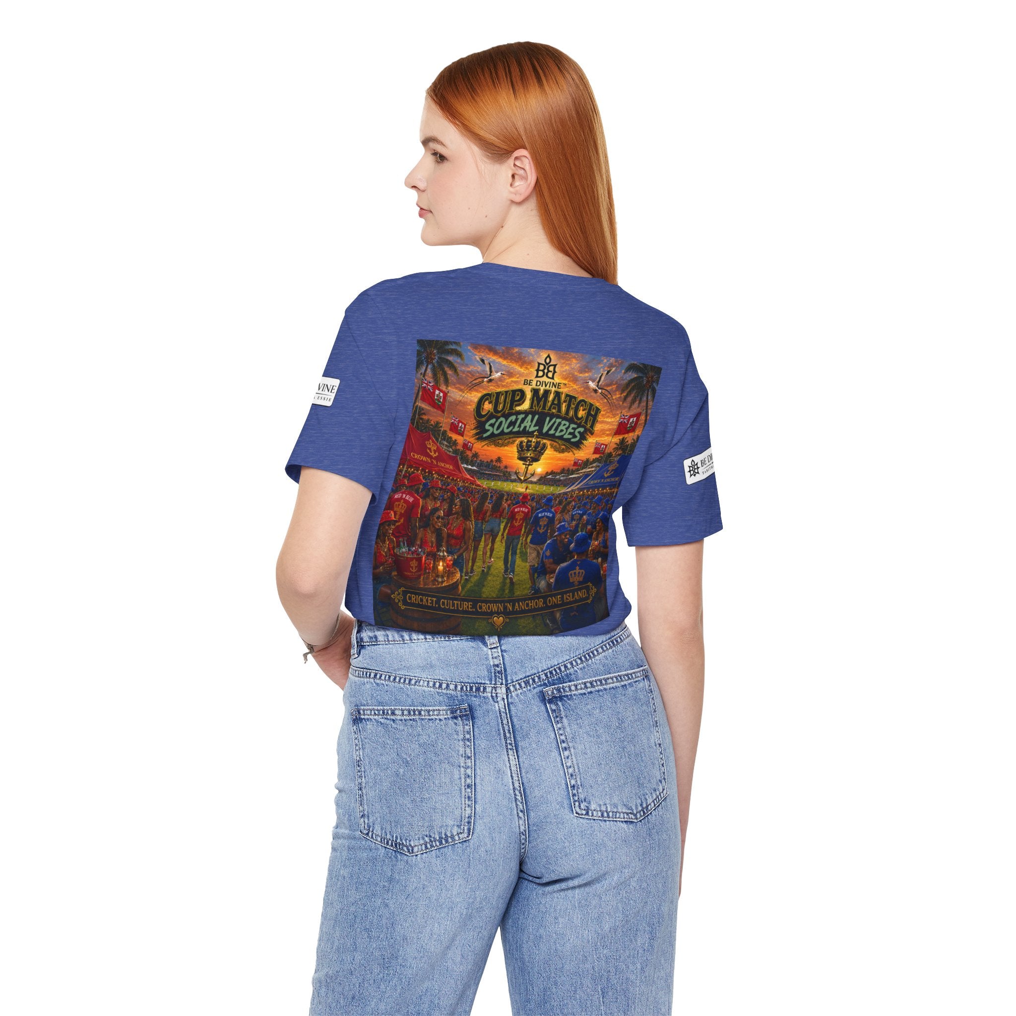 BE DIVINE™ Cup Match Social Vibes Tee – Crown 'N Anchor Edition