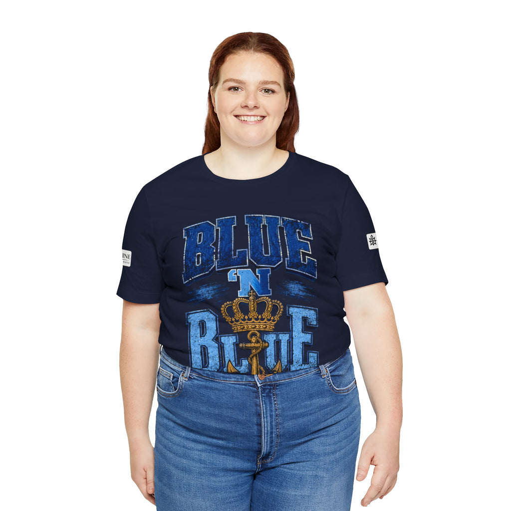 BE DIVINE™ BLUE 'N BLUE T-Shirt – Crown 'N Anchor Edition