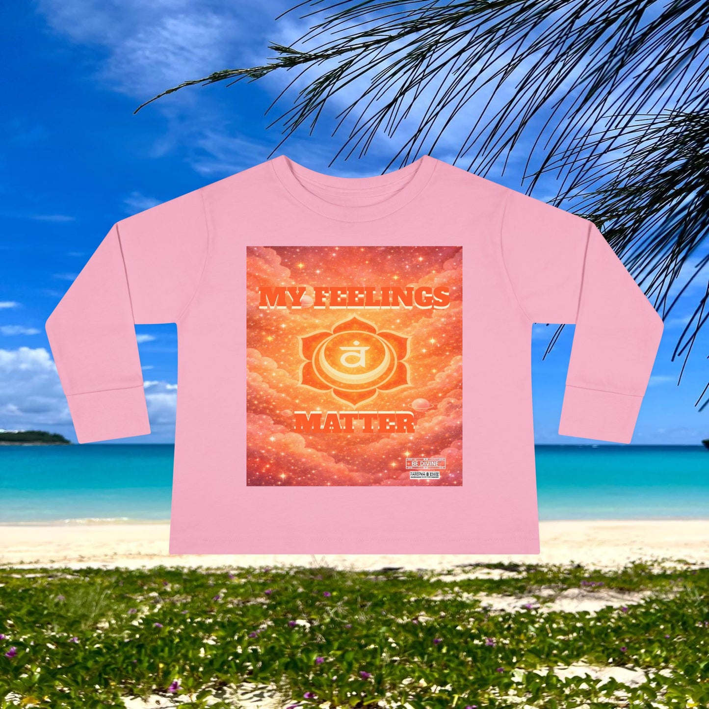 BE DIVINE™ Sacral Chakra Toddler Long Sleeve Tee | Emotional Expression & Creativity Shirt
