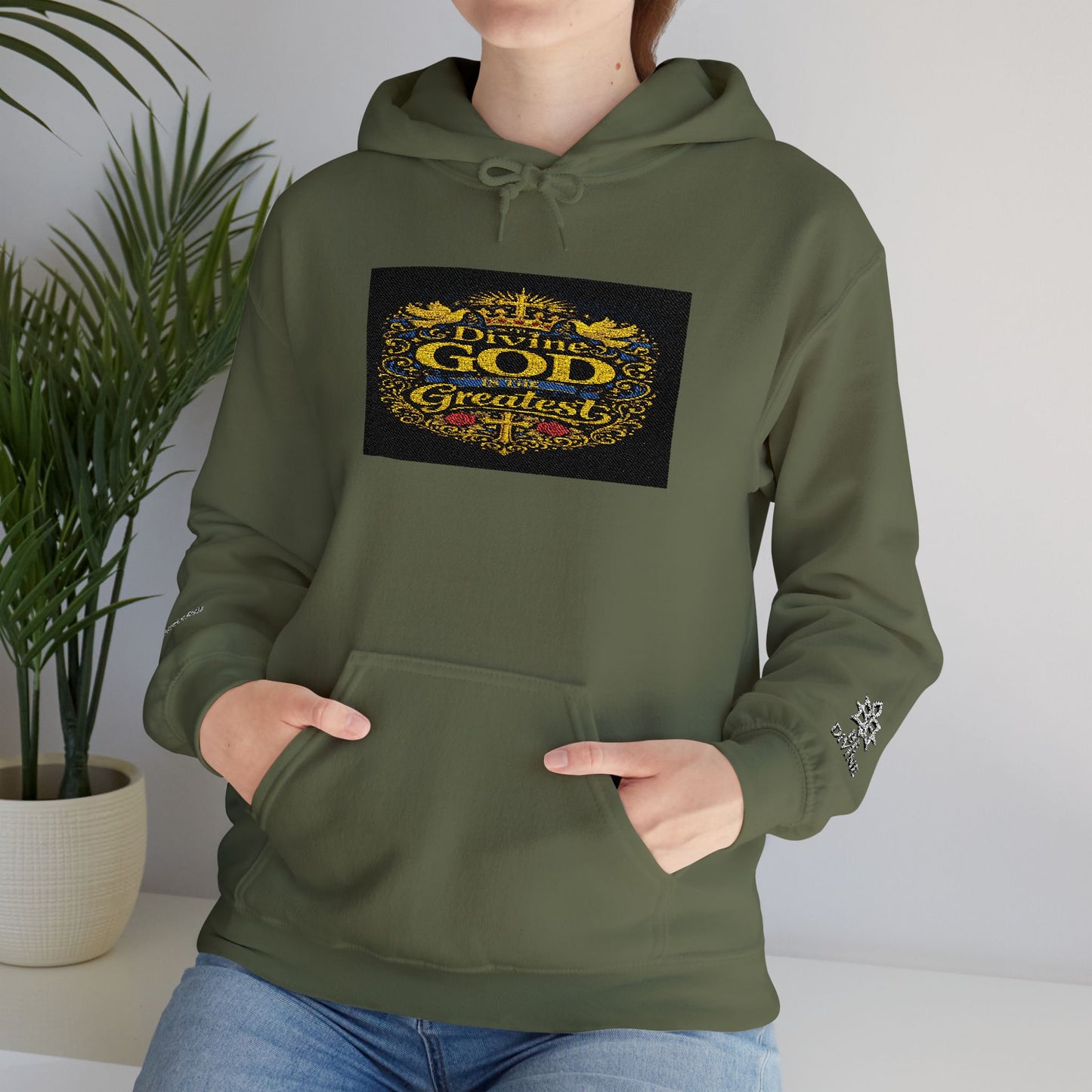 BE DIVINE™ “Divine God Is the Greatest” Embroidered Unisex Hoodie