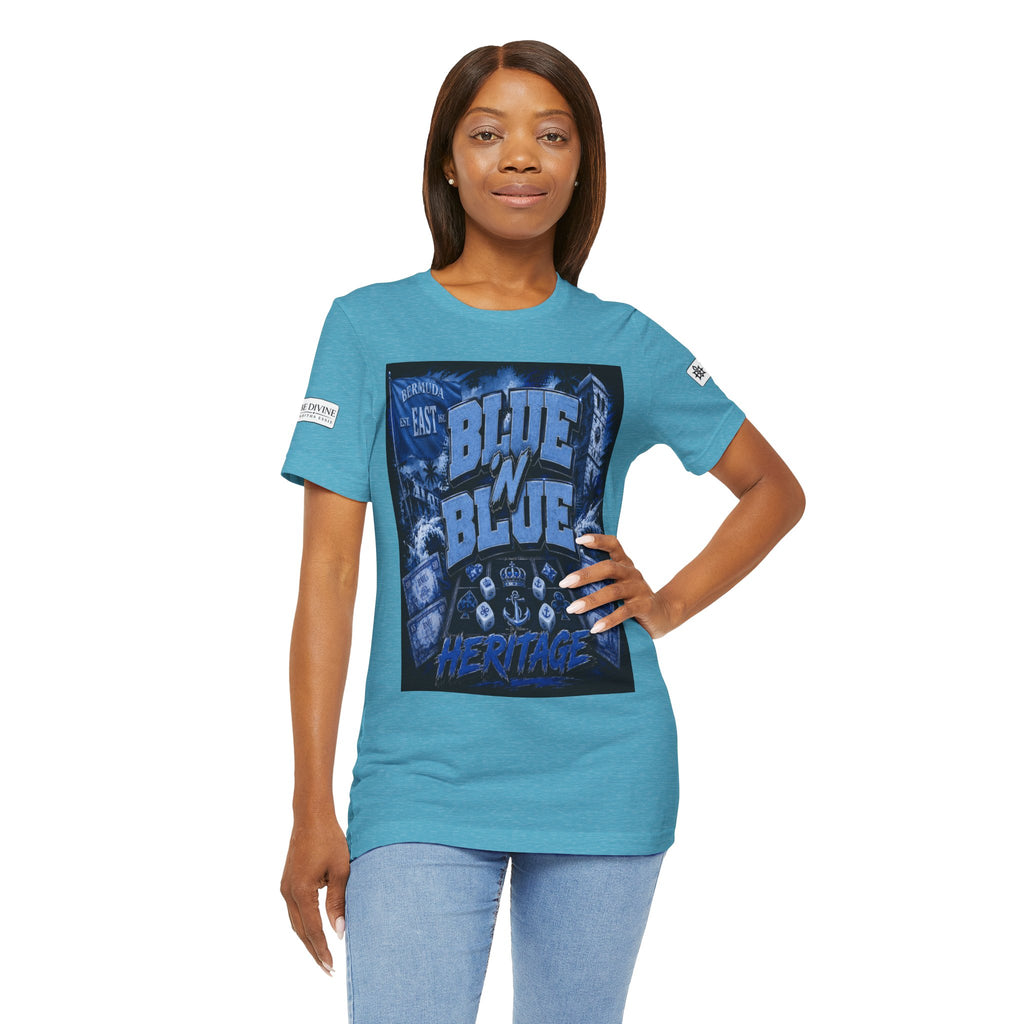 BE DIVINE™ Blue 'N Blue Heritage – I'm Here For Crown & Anchor Tee
