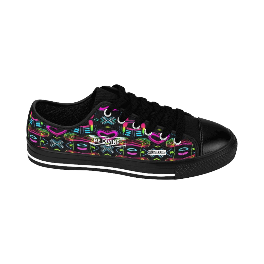 Neon Heart Flow Low-Top Sneakers - BE Divine™ Designed by Tabitha Essie