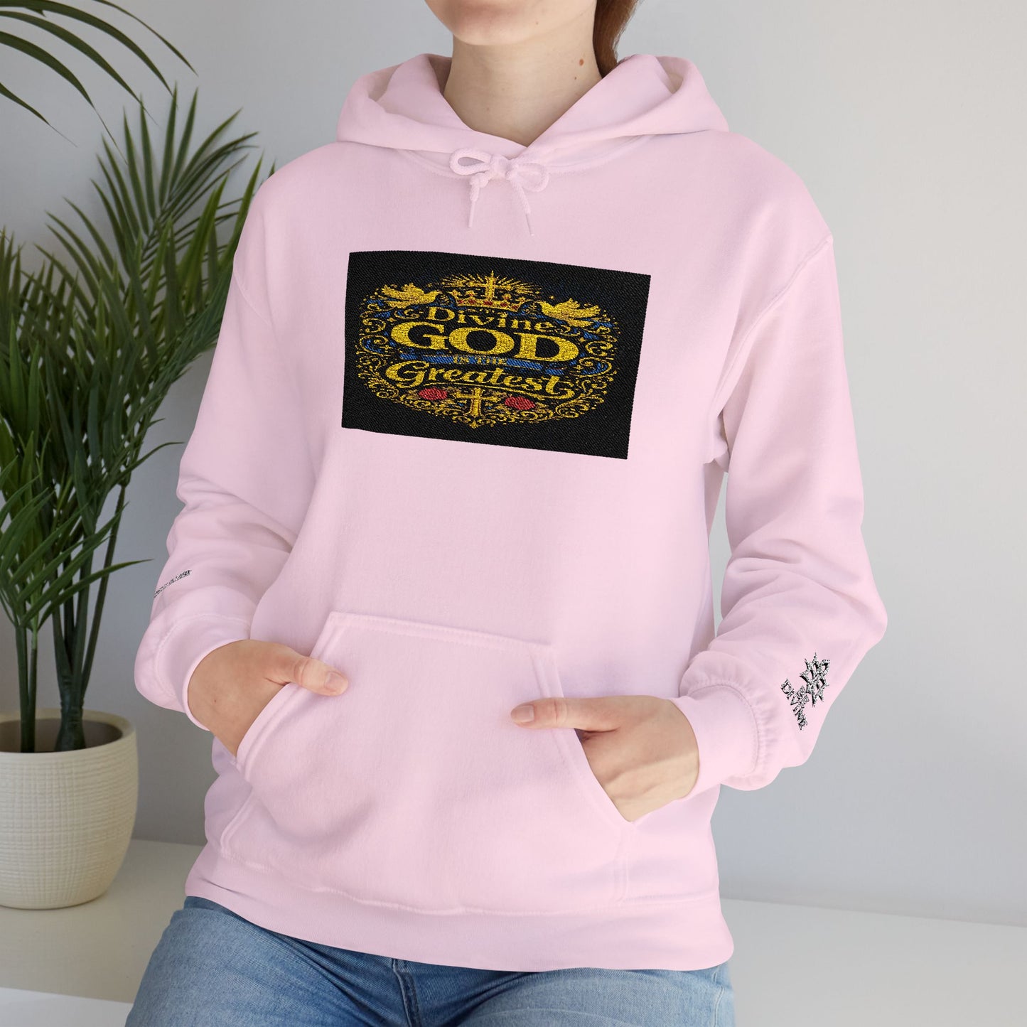 BE DIVINE™ “Divine God Is the Greatest” Embroidered Unisex Hoodie