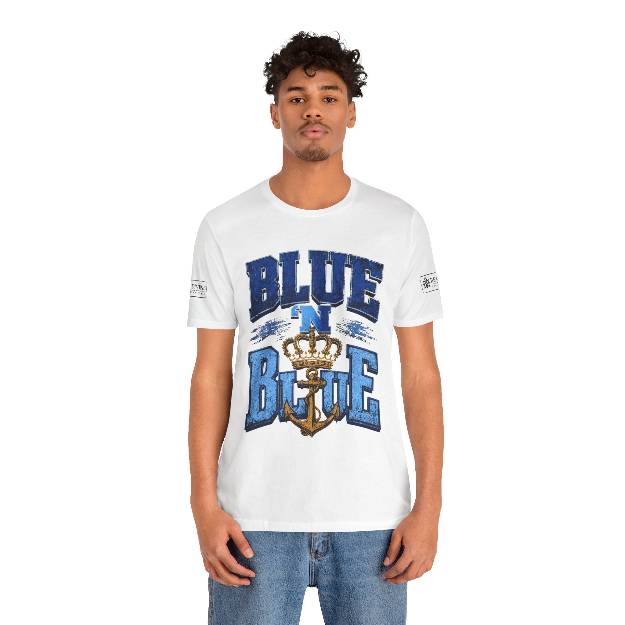 BE DIVINE™ BLUE 'N BLUE T-Shirt – Crown 'N Anchor Edition