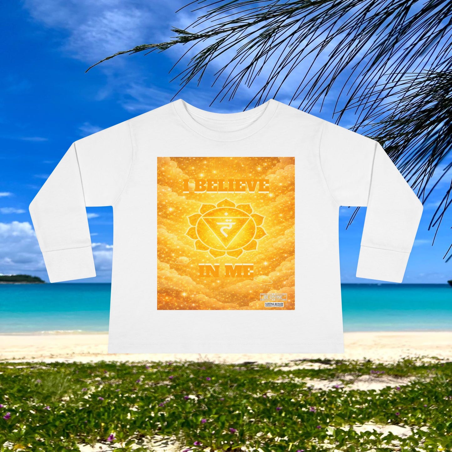 BE DIVINE™ Solar Plexus Toddler Long Sleeve Tee | Confidence & Empowerment Chakra Shirt