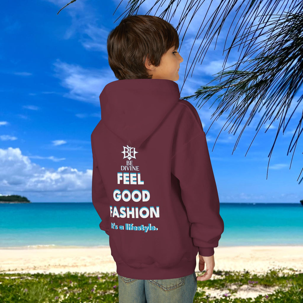 BE DIVINE™ Youth Hoodie – Gender Neutral, Soft Cotton, Inspirational Print (Youth S–XL)