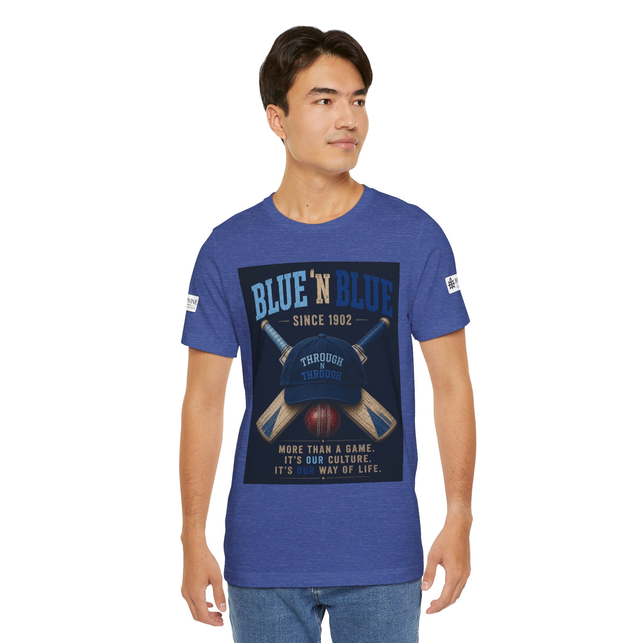 BE DIVINE™ Blue 'N Blue Since 1902 – Through 'N Through Heritage Tee