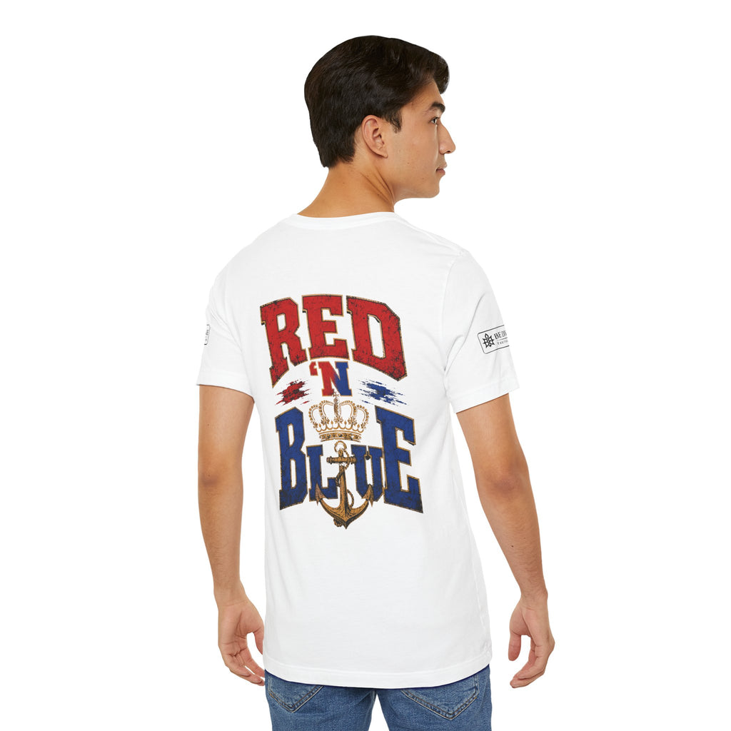 BE DIVINE™ RED 'N BLUE Tee – Crown 'N Anchor Edition