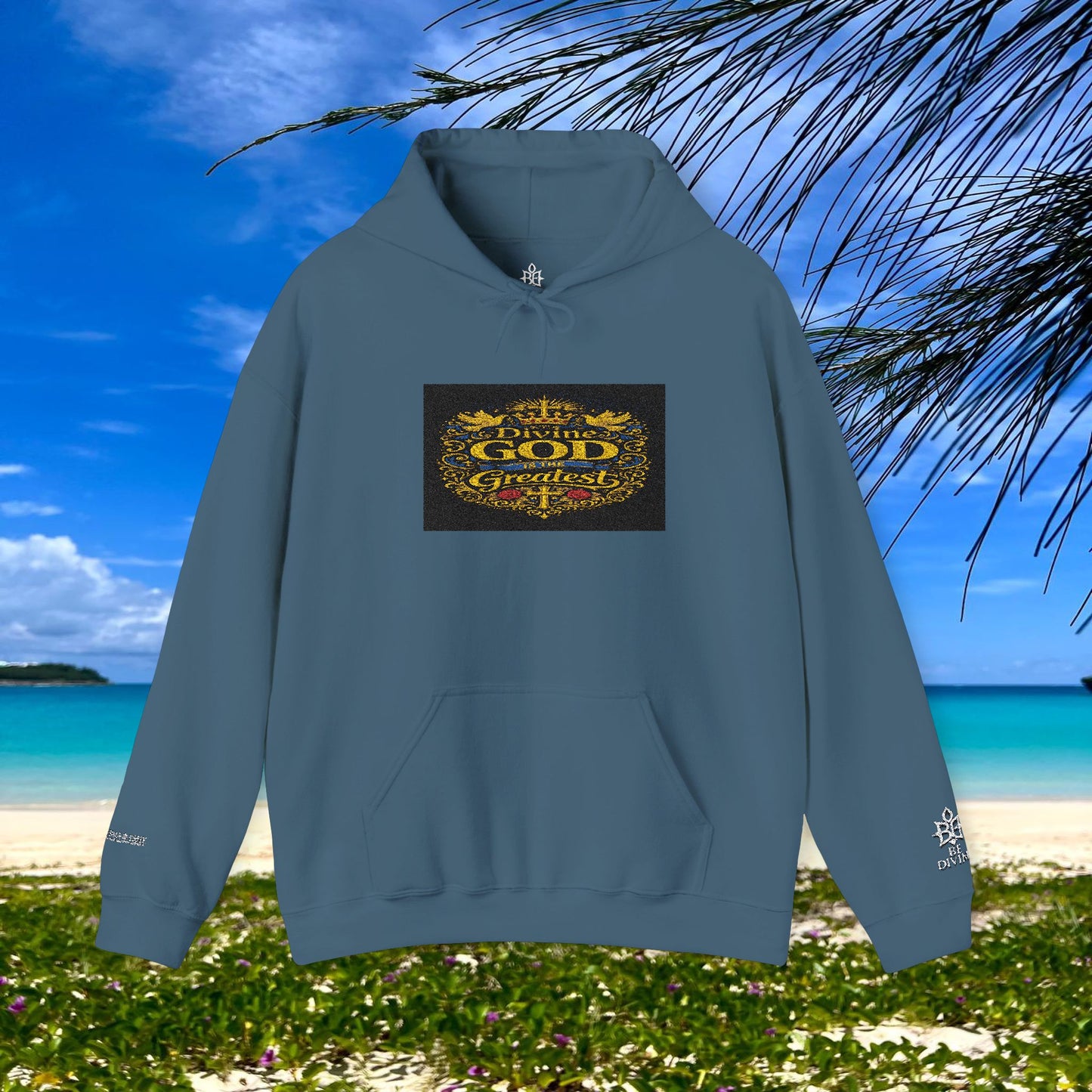 BE DIVINE™ “Divine God Is the Greatest” Embroidered Unisex Hoodie