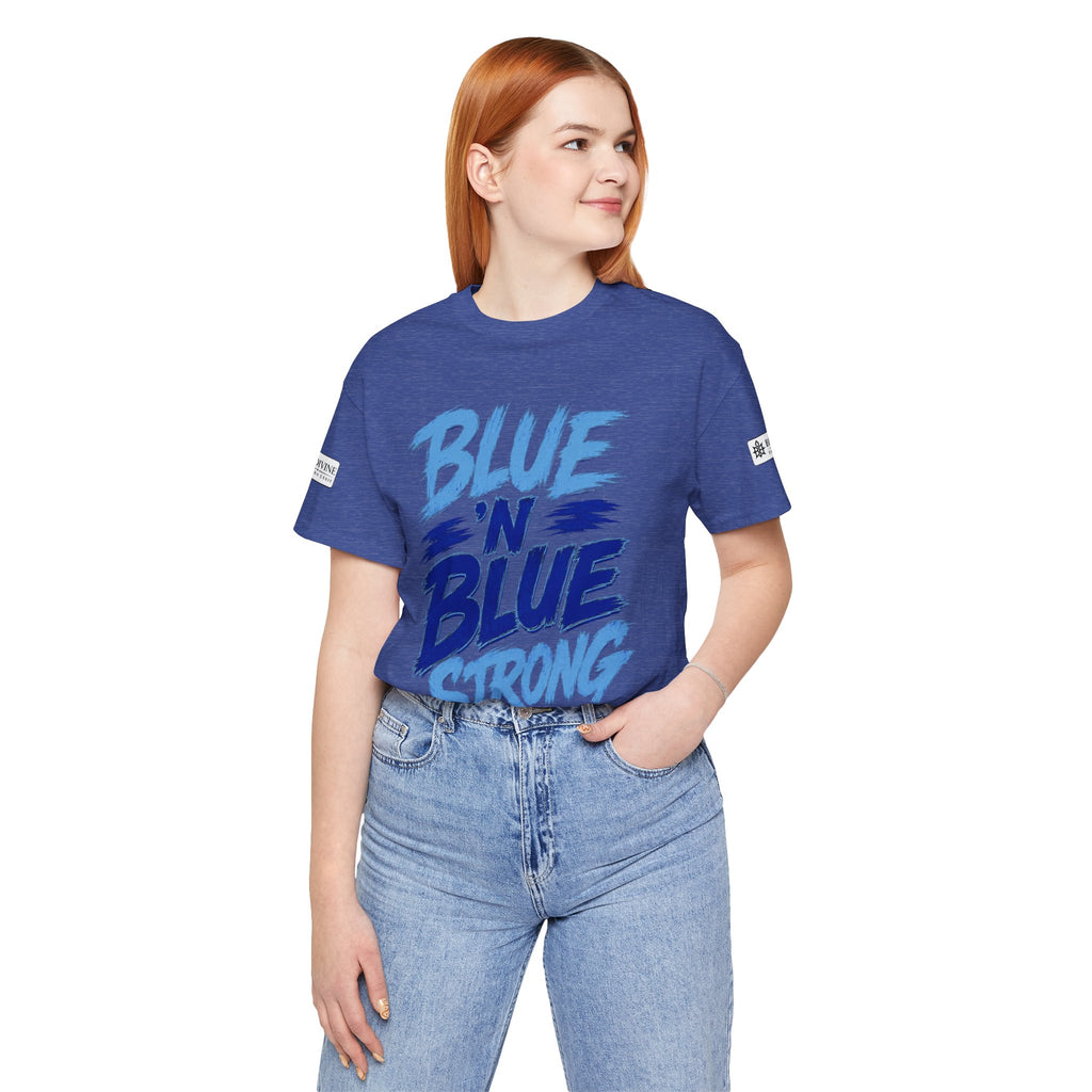 BE DIVINE™ Blue 'N Blue Strong Tee – Let's Gooo Baby Blue 'N Blue Edition