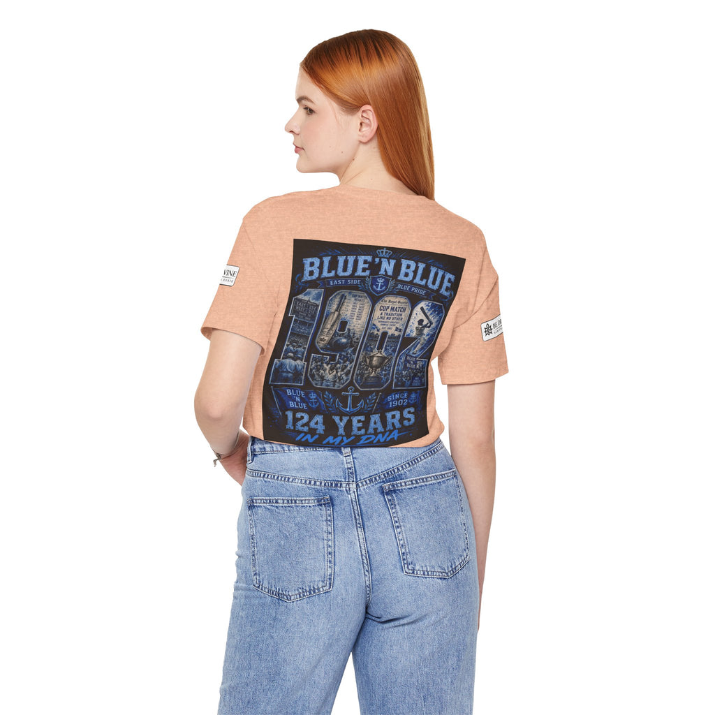 BE DIVINE™ Blue 'N Blue Cricket Greats Heritage Tee – Front & Back Collector Edition