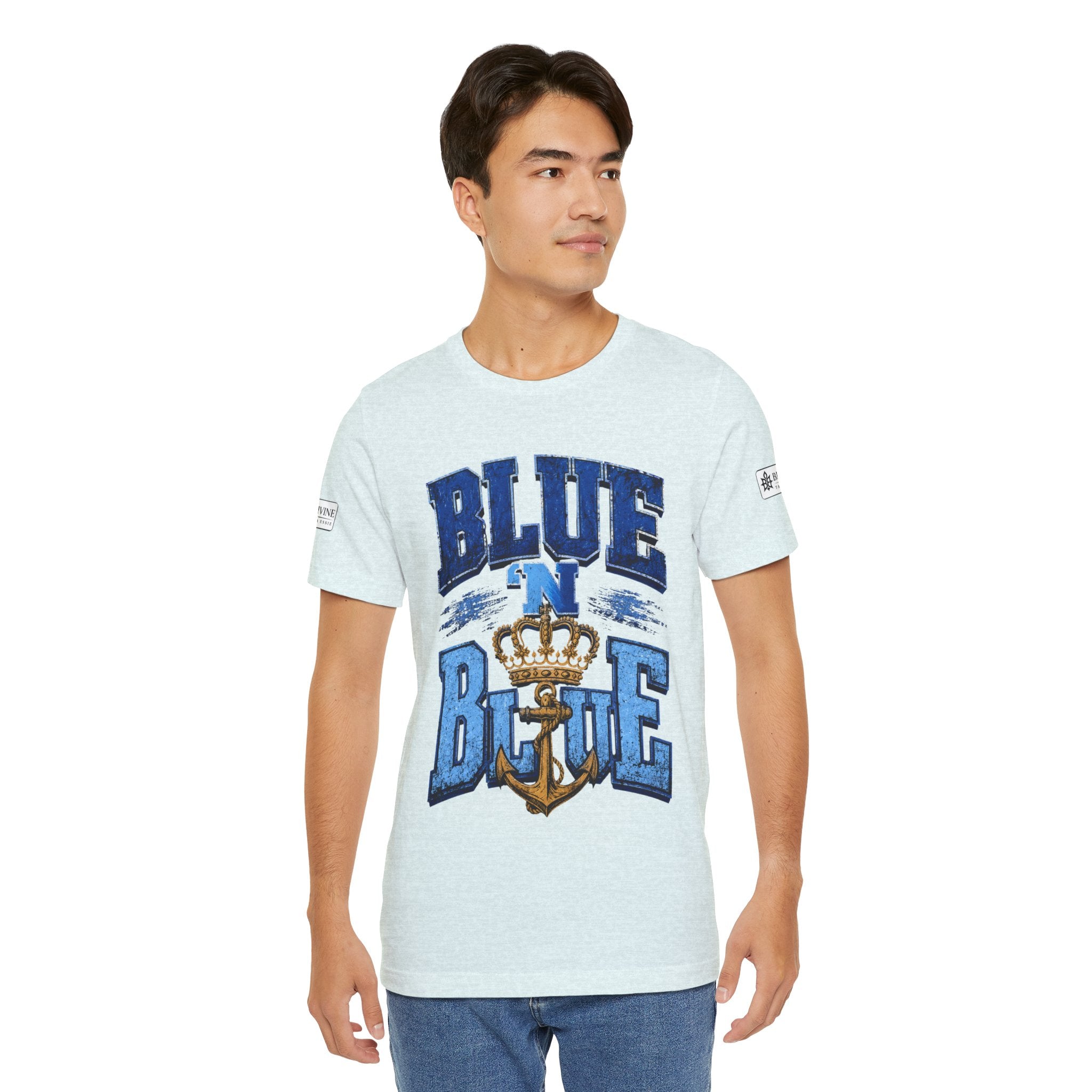 BE DIVINE™ BLUE 'N BLUE T-Shirt – Crown 'N Anchor Edition