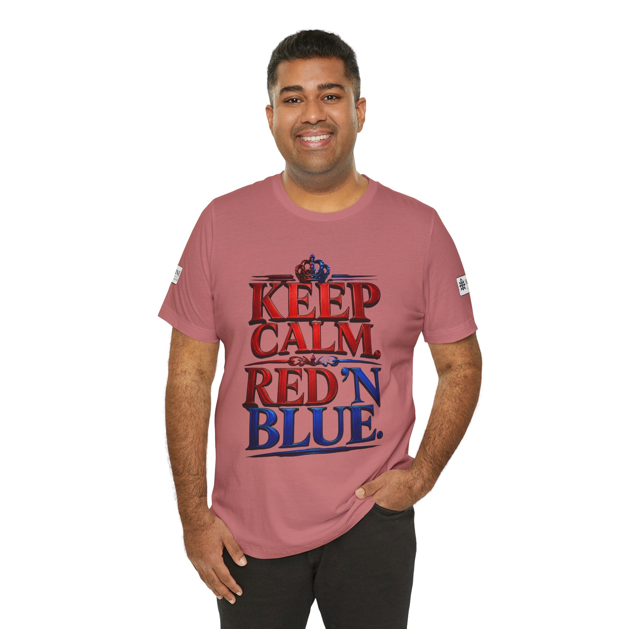 BE DIVINE™ Keep Calm. Red ’N Blue. Tee