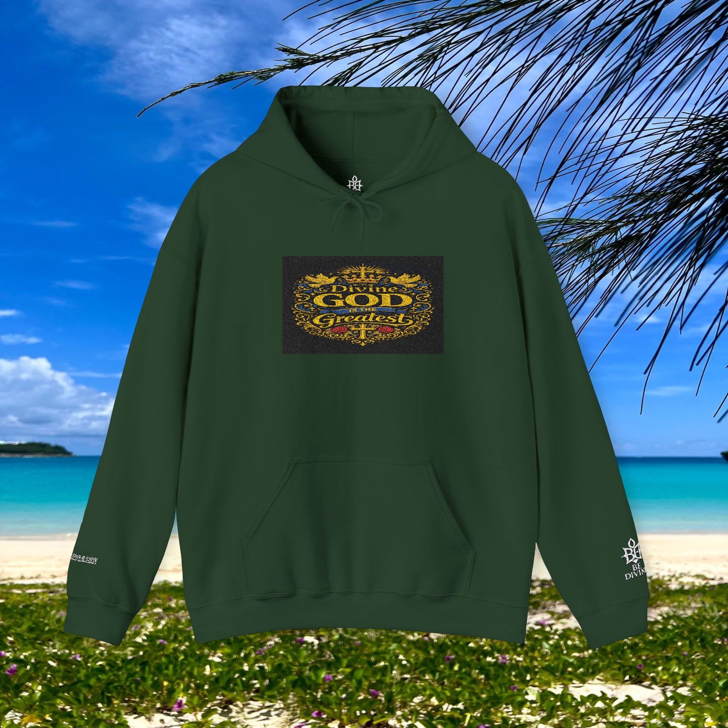 BE DIVINE™ “Divine God Is the Greatest” Embroidered Unisex Hoodie