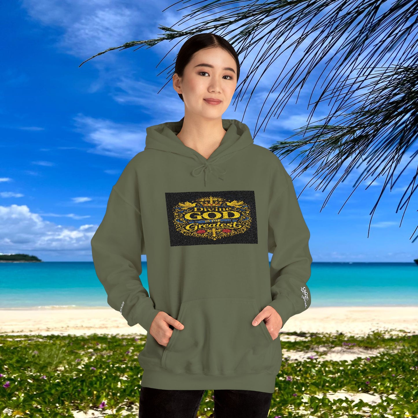 BE DIVINE™ “Divine God Is the Greatest” Embroidered Unisex Hoodie