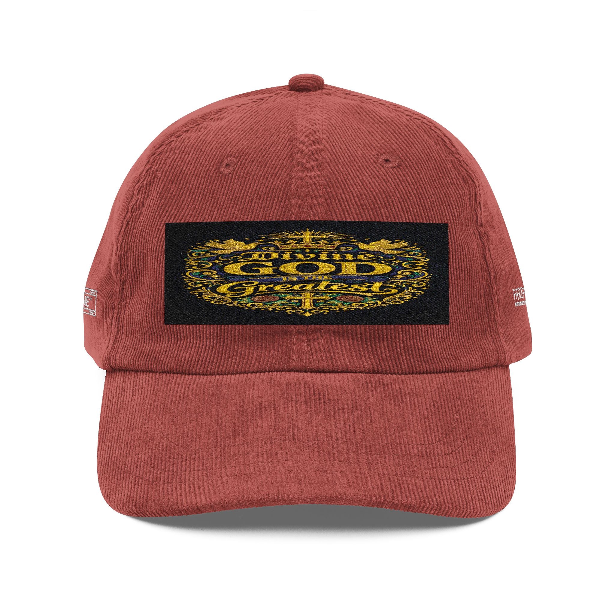BE DIVINE™ “Divine God Is the Greatest” Vintage Corduroy Cap - Embroidered