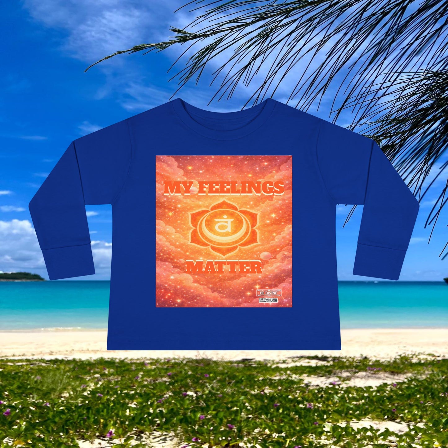 BE DIVINE™ Sacral Chakra Toddler Long Sleeve Tee | Emotional Expression & Creativity Shirt