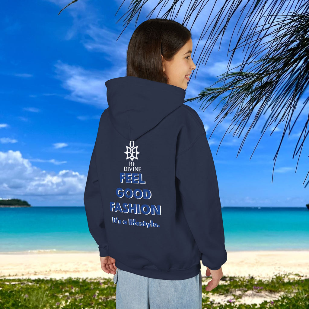BE DIVINE™ Youth Hoodie – Gender Neutral, Soft Cotton, Inspirational Print (Youth S–XL)