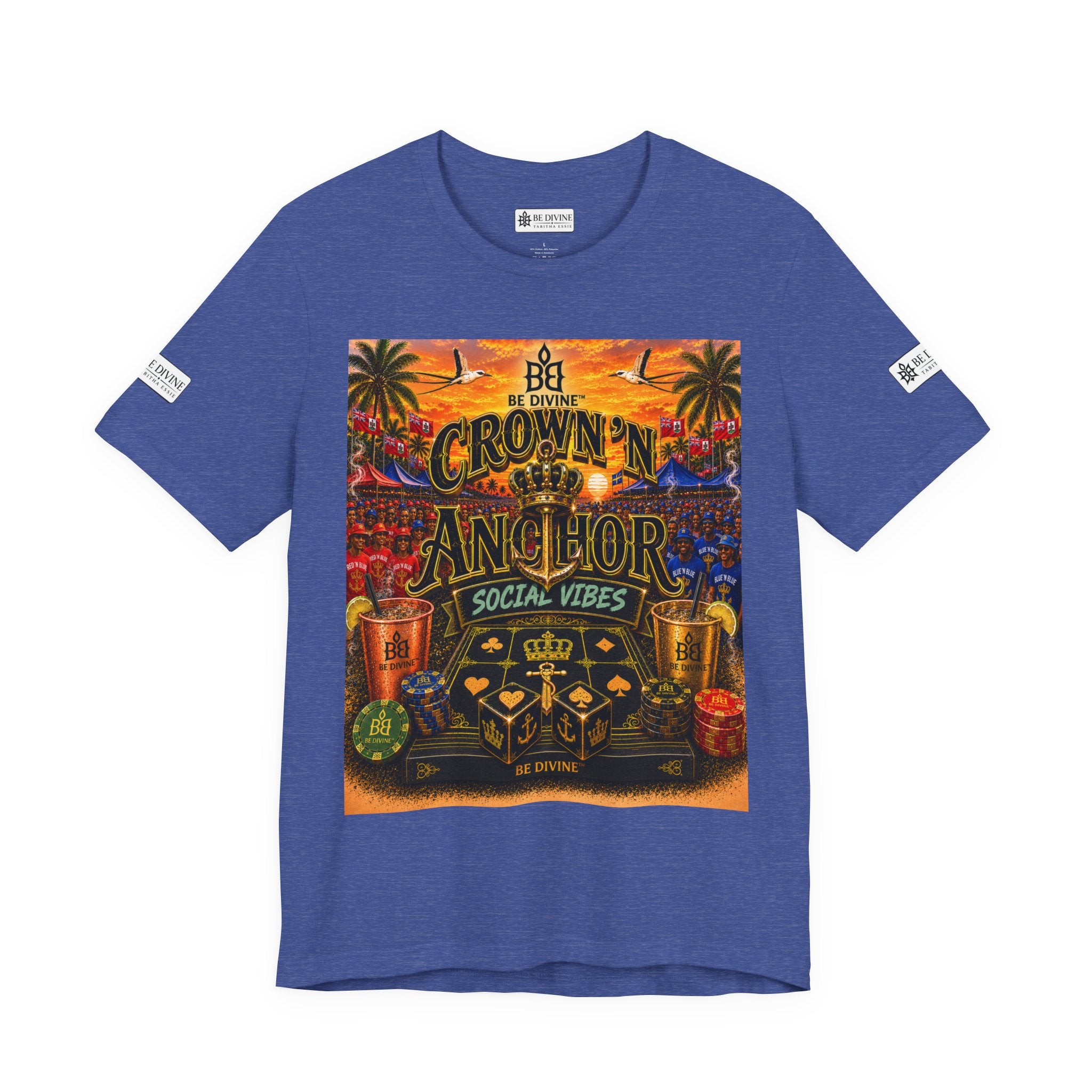 BE DIVINE™ Cup Match Social Vibes Tee – Crown 'N Anchor Edition