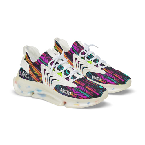 BE DIVINE™ Abstract Neon Men’s Mesh Sneakers - Streetwear Trainers by Tabitha Essie