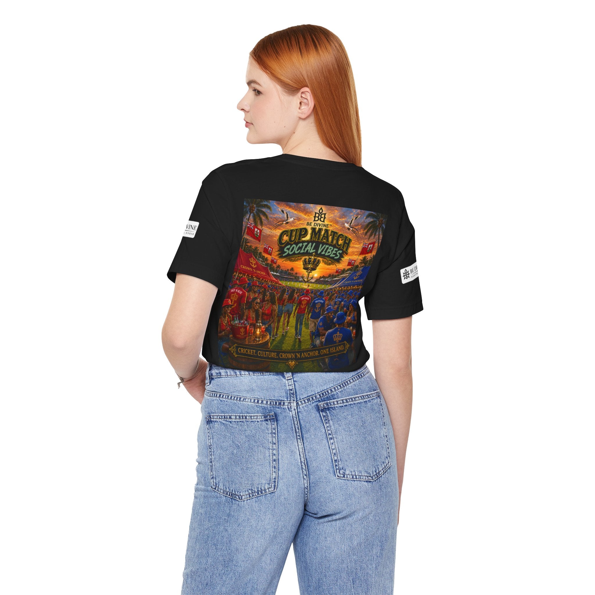 BE DIVINE™ Cup Match Social Vibes Tee – Crown 'N Anchor Edition