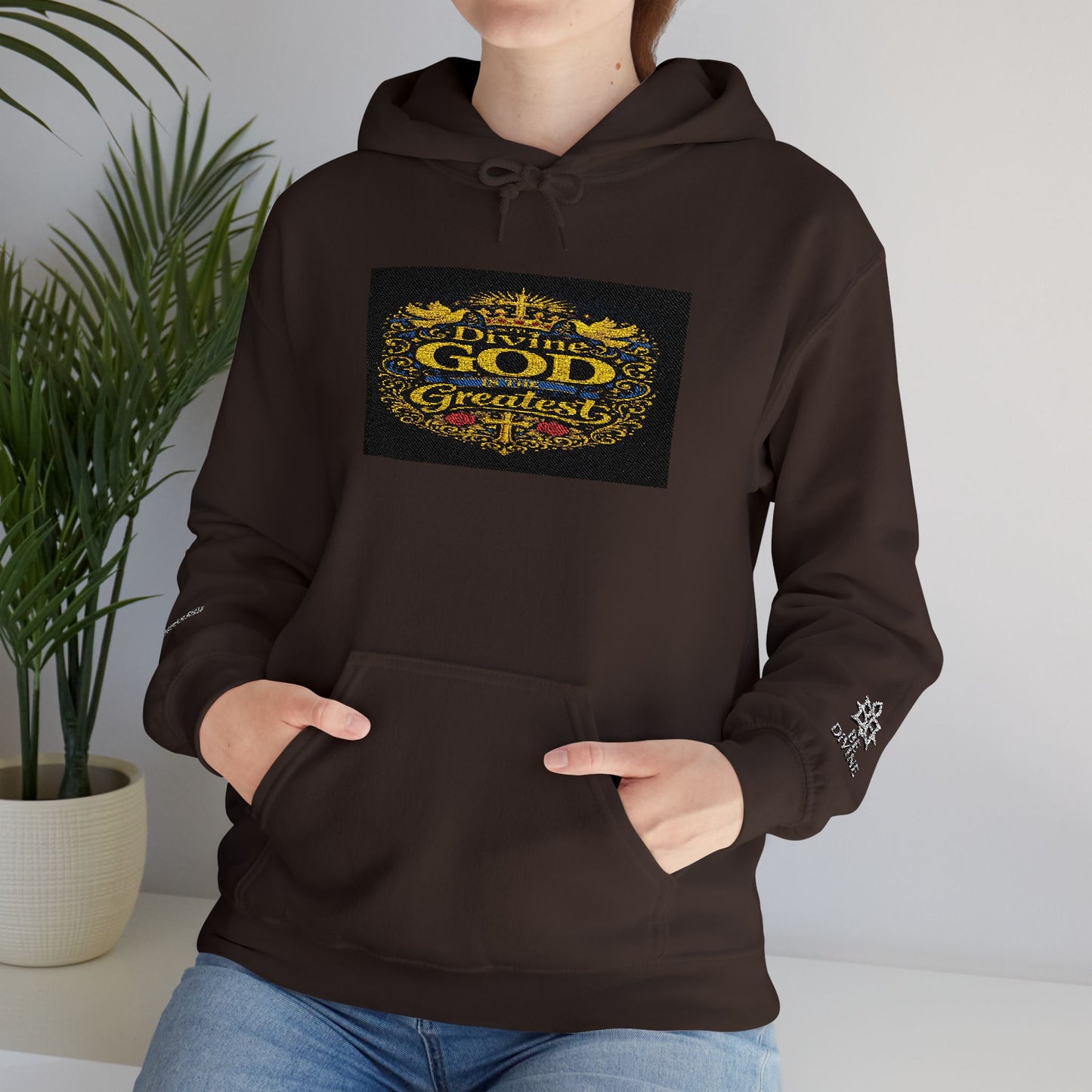BE DIVINE™ “Divine God Is the Greatest” Embroidered Unisex Hoodie