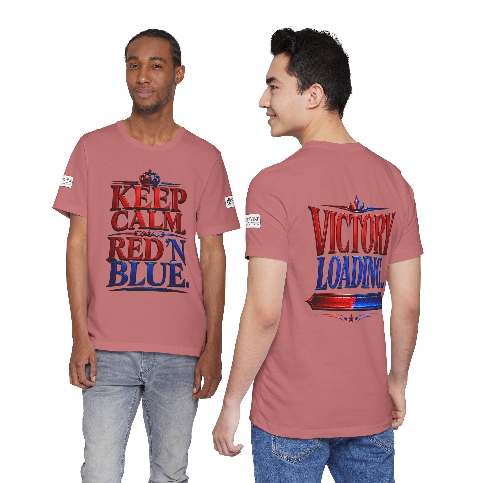 BE DIVINE™ Keep Calm. Red ’N Blue. Tee