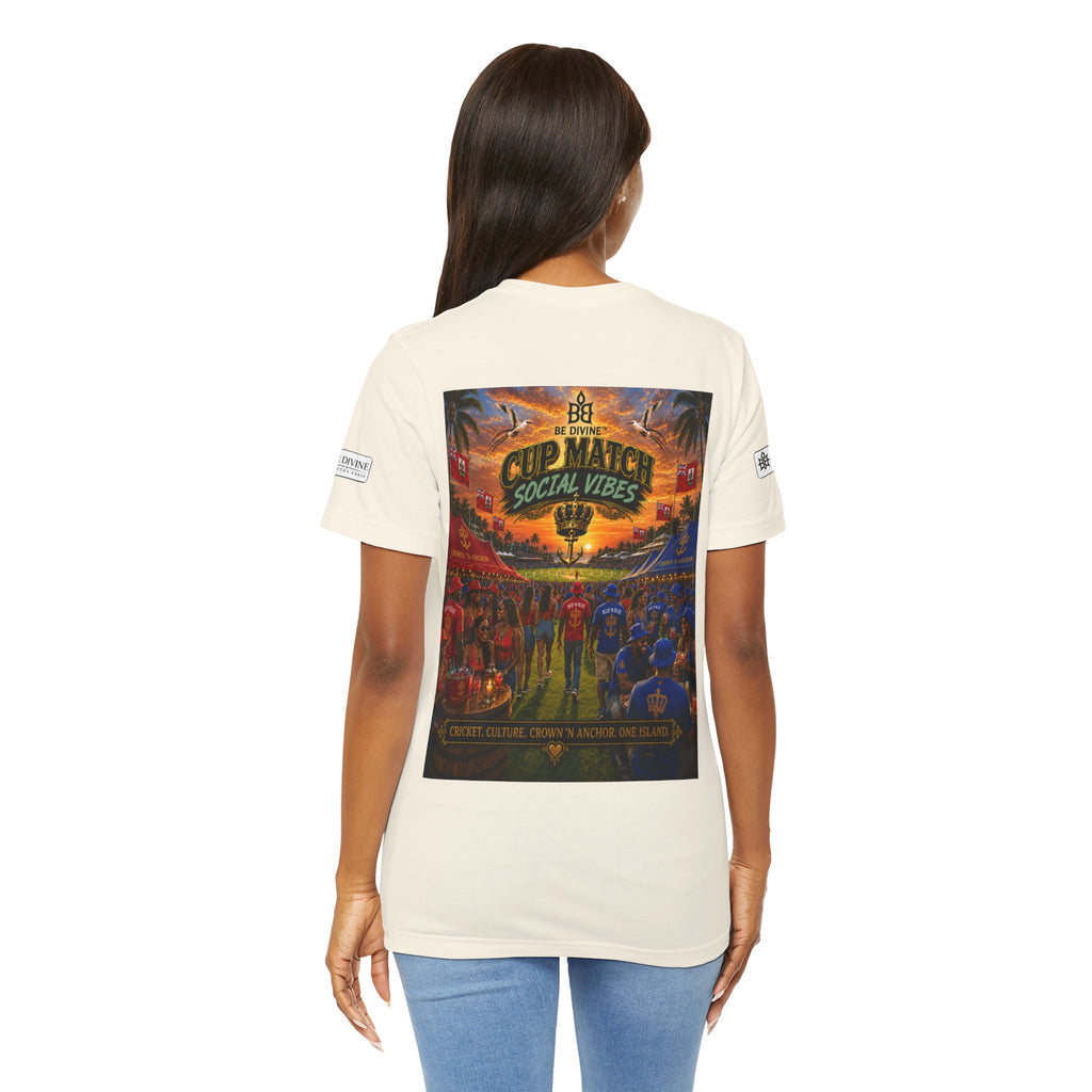 BE DIVINE™ Cup Match Social Vibes Tee – Crown 'N Anchor Edition