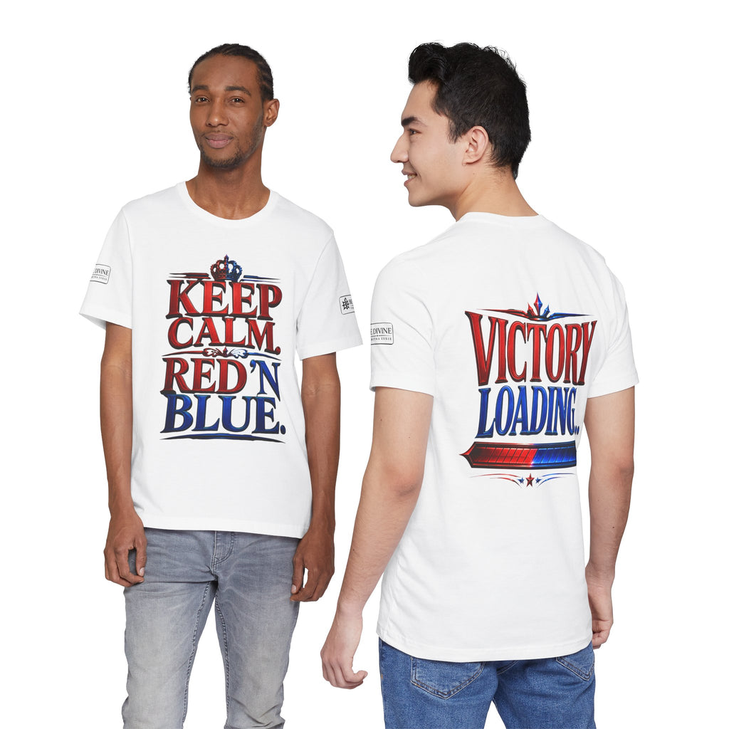 BE DIVINE™ Keep Calm. Red ’N Blue. Tee