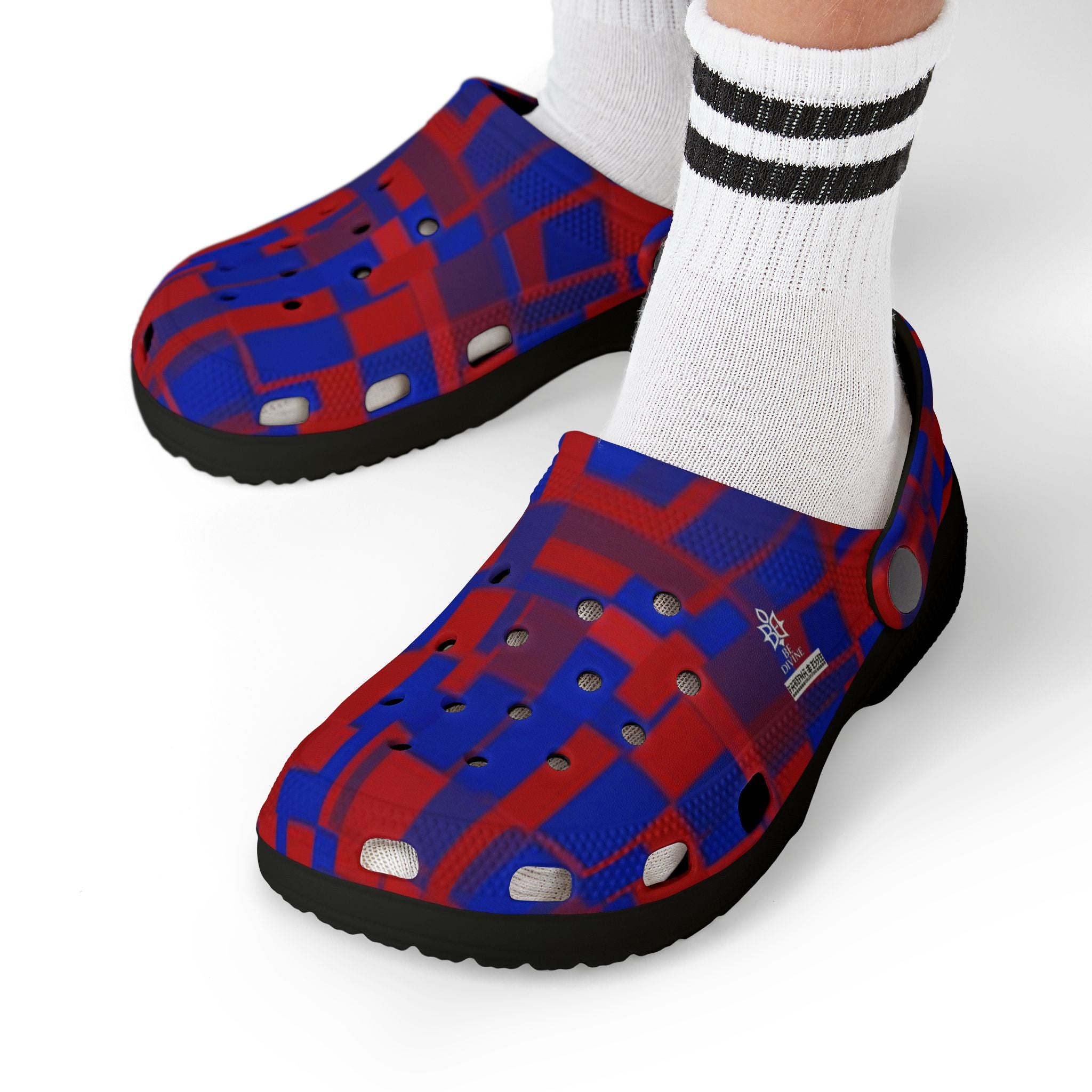 BE DIVINE™ Somerset Camo Block - One of One Cup Match Kids Foam Clogs by Tabitha Essie