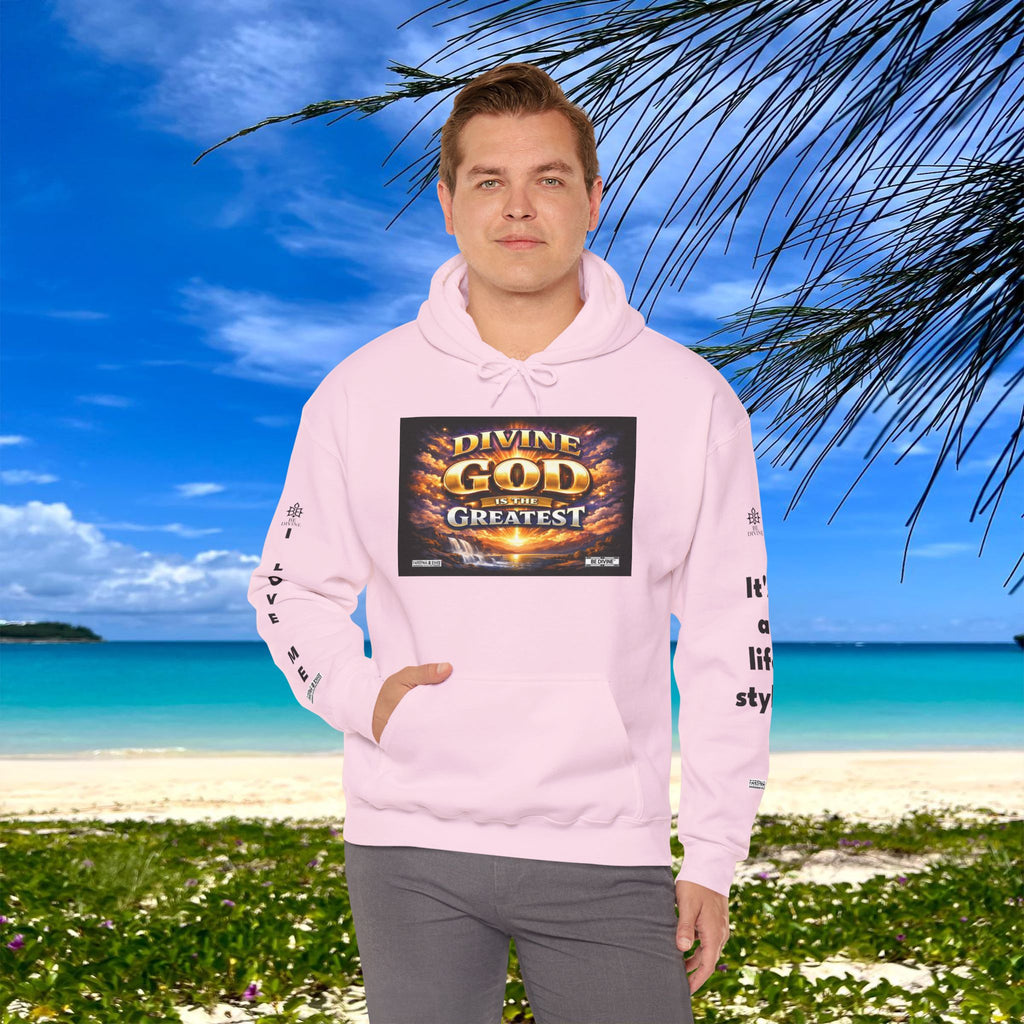 BE DIVINE™ Unisex Heavy Blend Hoodie – Divine God Is the Greatest Faith Statement Sweatshirt