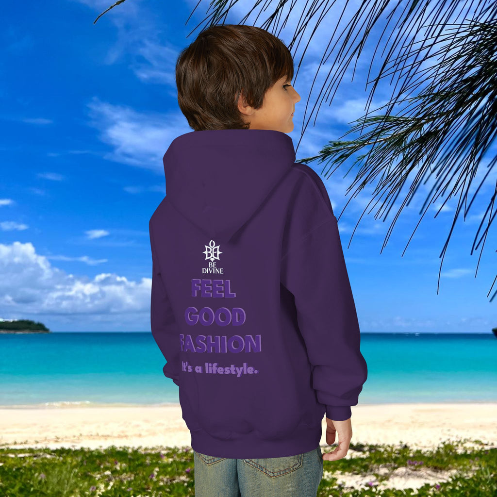 BE DIVINE™ Youth Hoodie – Gender Neutral, Soft Cotton, Inspirational Print (Youth S–XL)