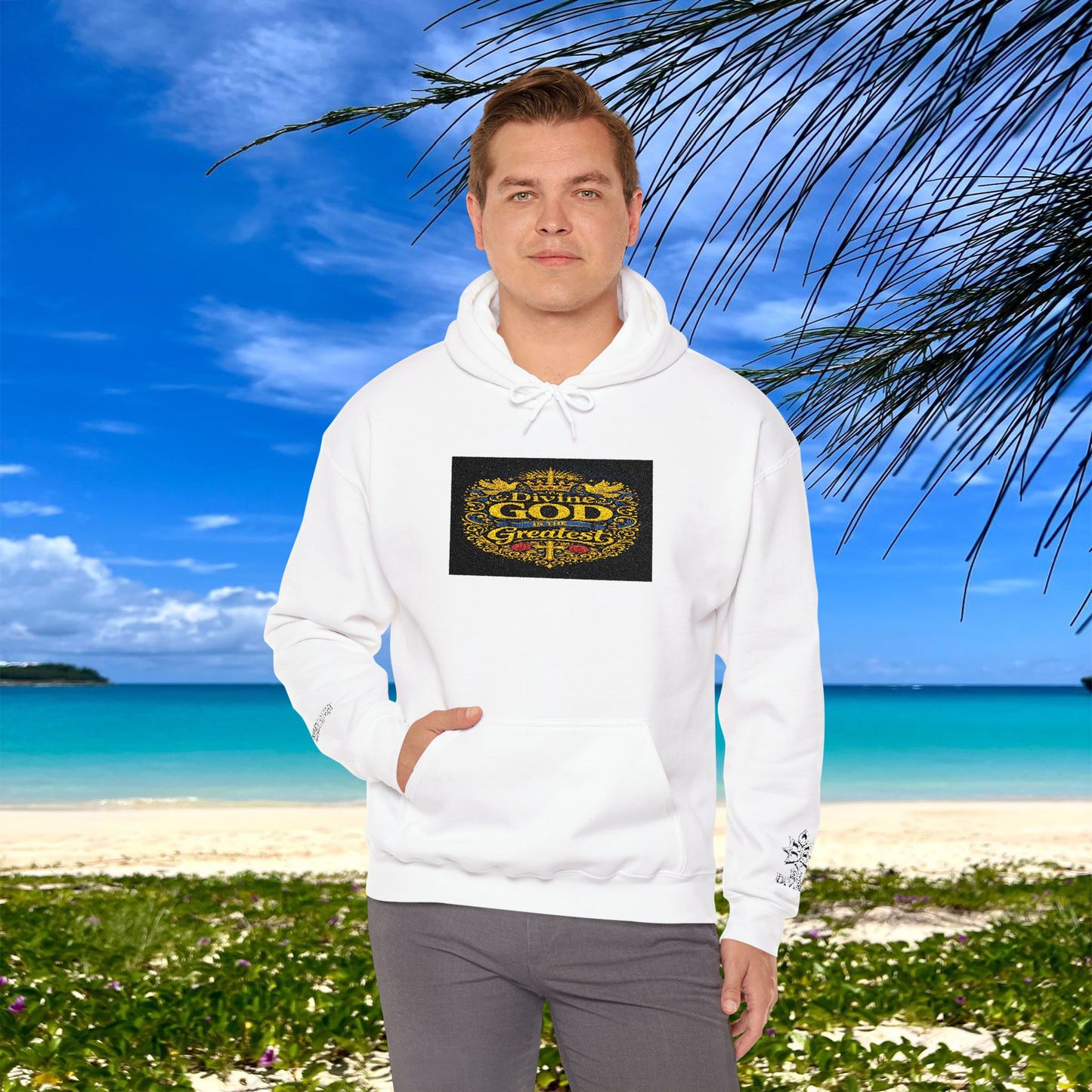 BE DIVINE™ “Divine God Is the Greatest” Embroidered Unisex Hoodie