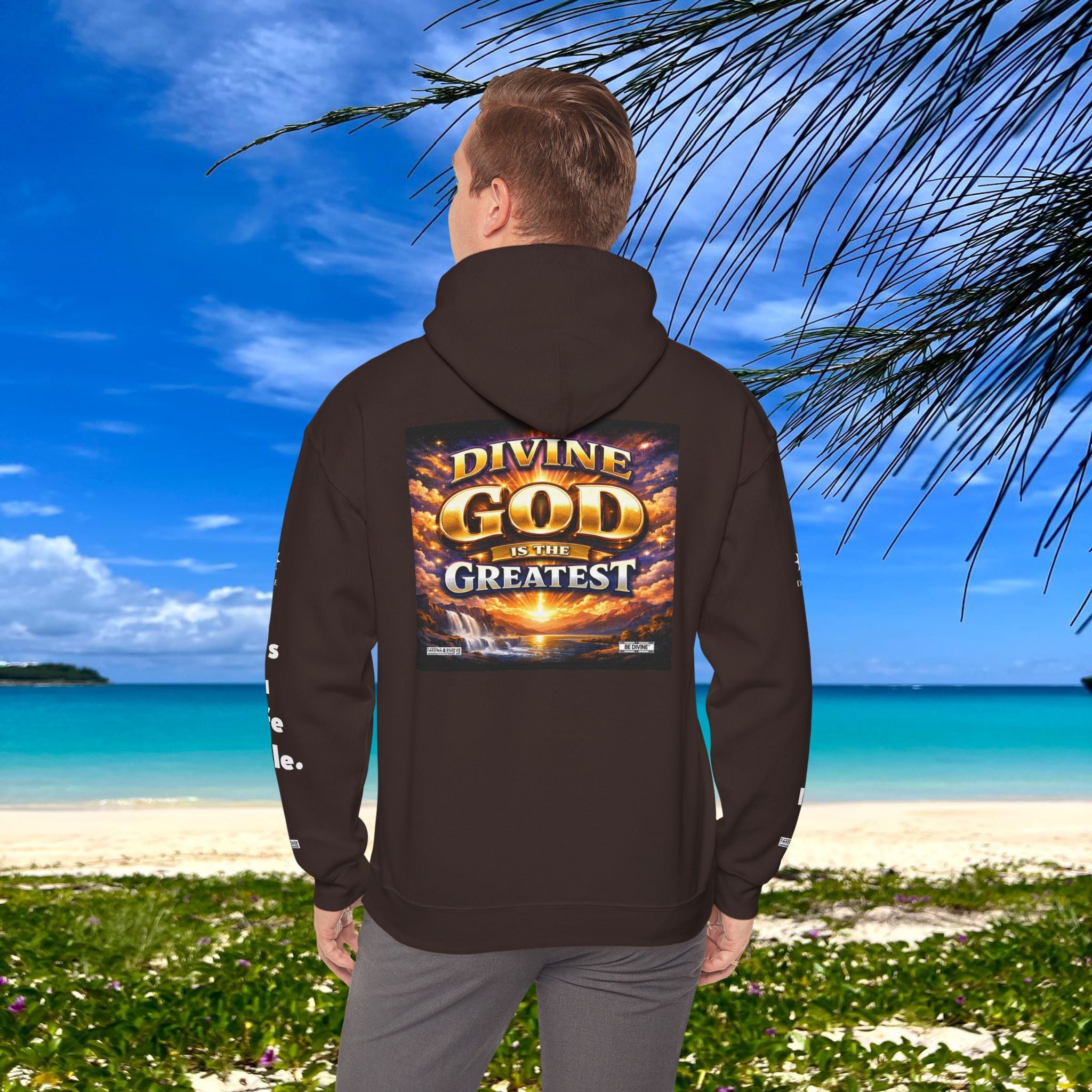BE DIVINE™ Unisex Heavy Blend Hoodie – Divine God Is the Greatest Faith Statement Sweatshirt