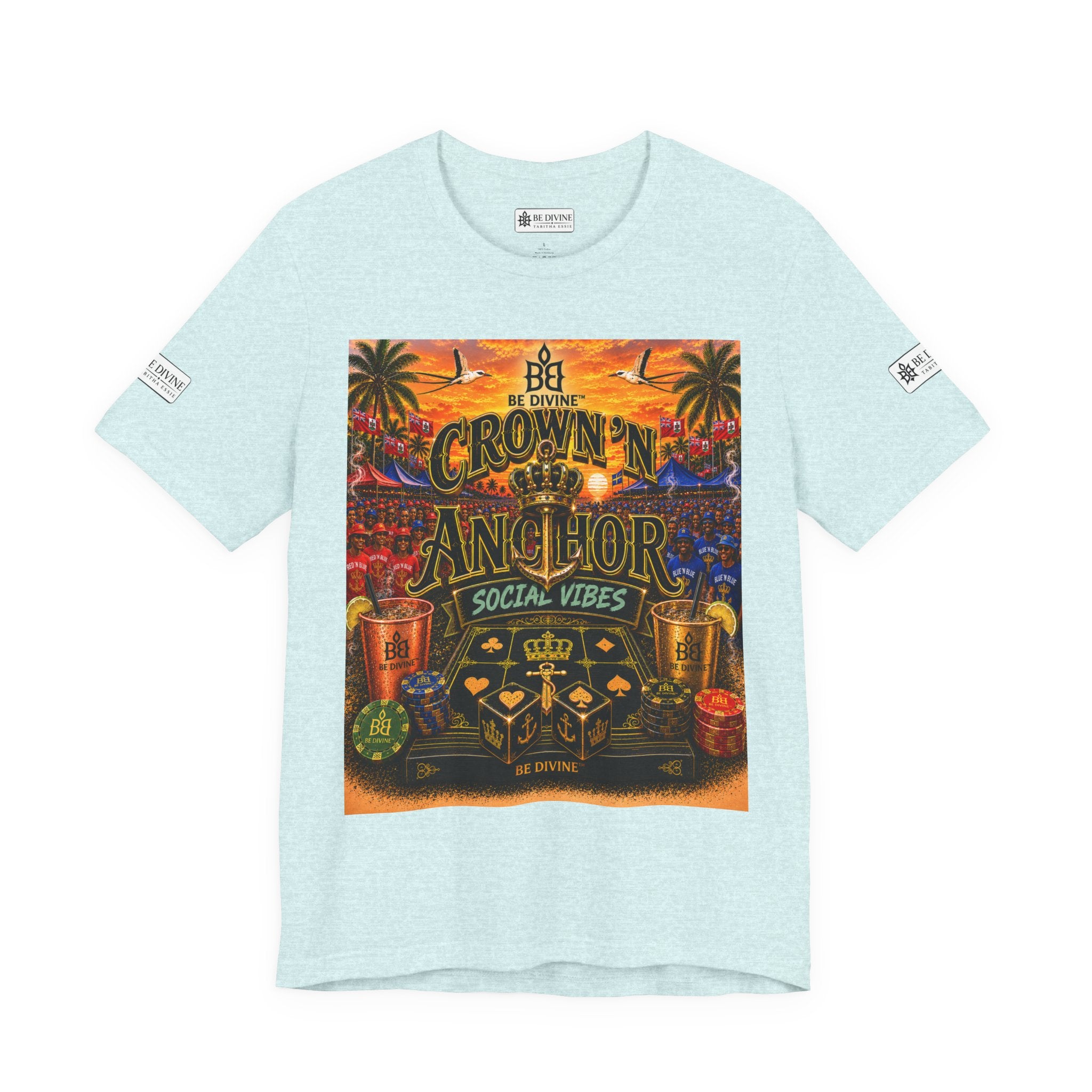 BE DIVINE™ Cup Match Social Vibes Tee – Crown 'N Anchor Edition