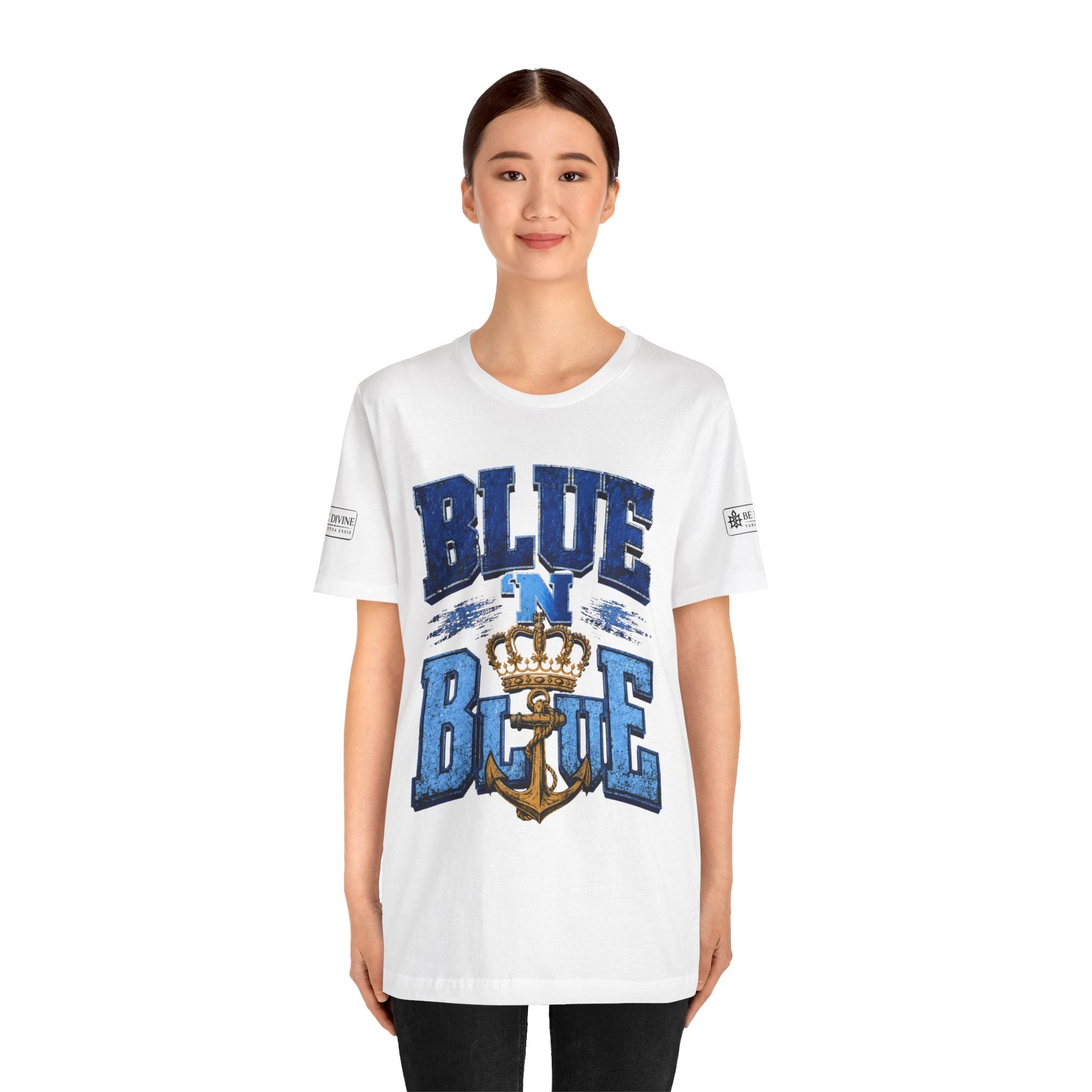 BE DIVINE™ BLUE 'N BLUE T-Shirt – Crown 'N Anchor Edition