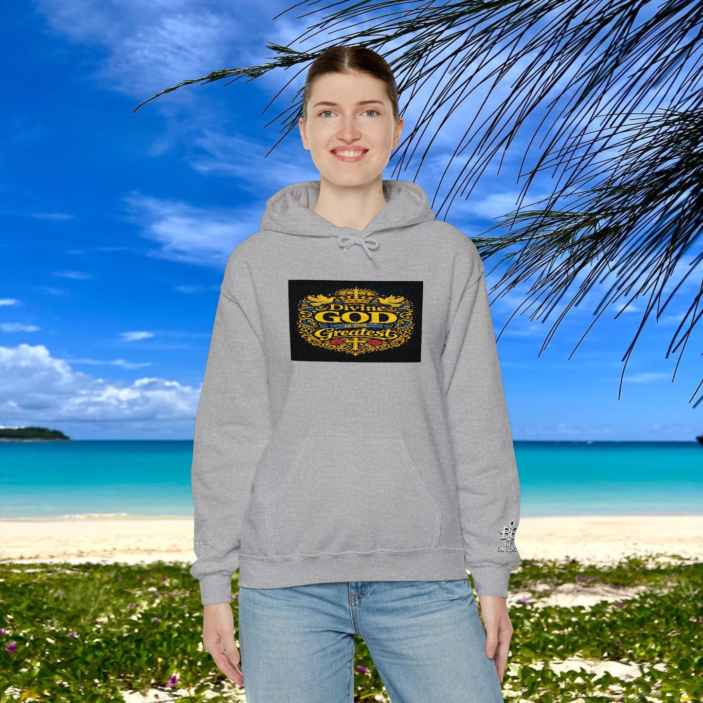 BE DIVINE™ “Divine God Is the Greatest” Embroidered Unisex Hoodie