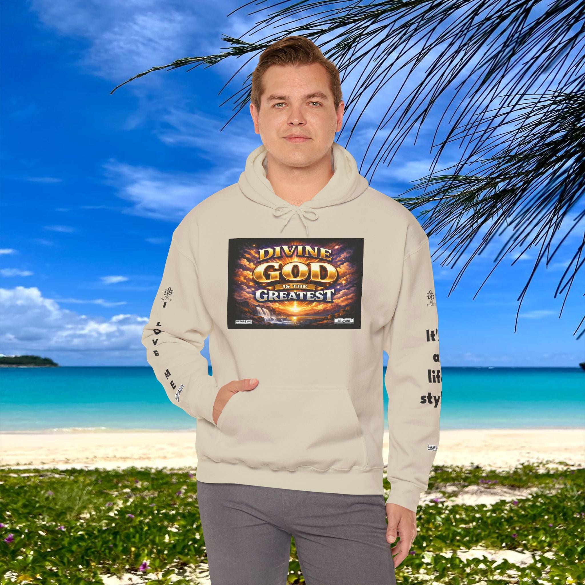 BE DIVINE™ Unisex Heavy Blend Hoodie – Divine God Is the Greatest Faith Statement Sweatshirt