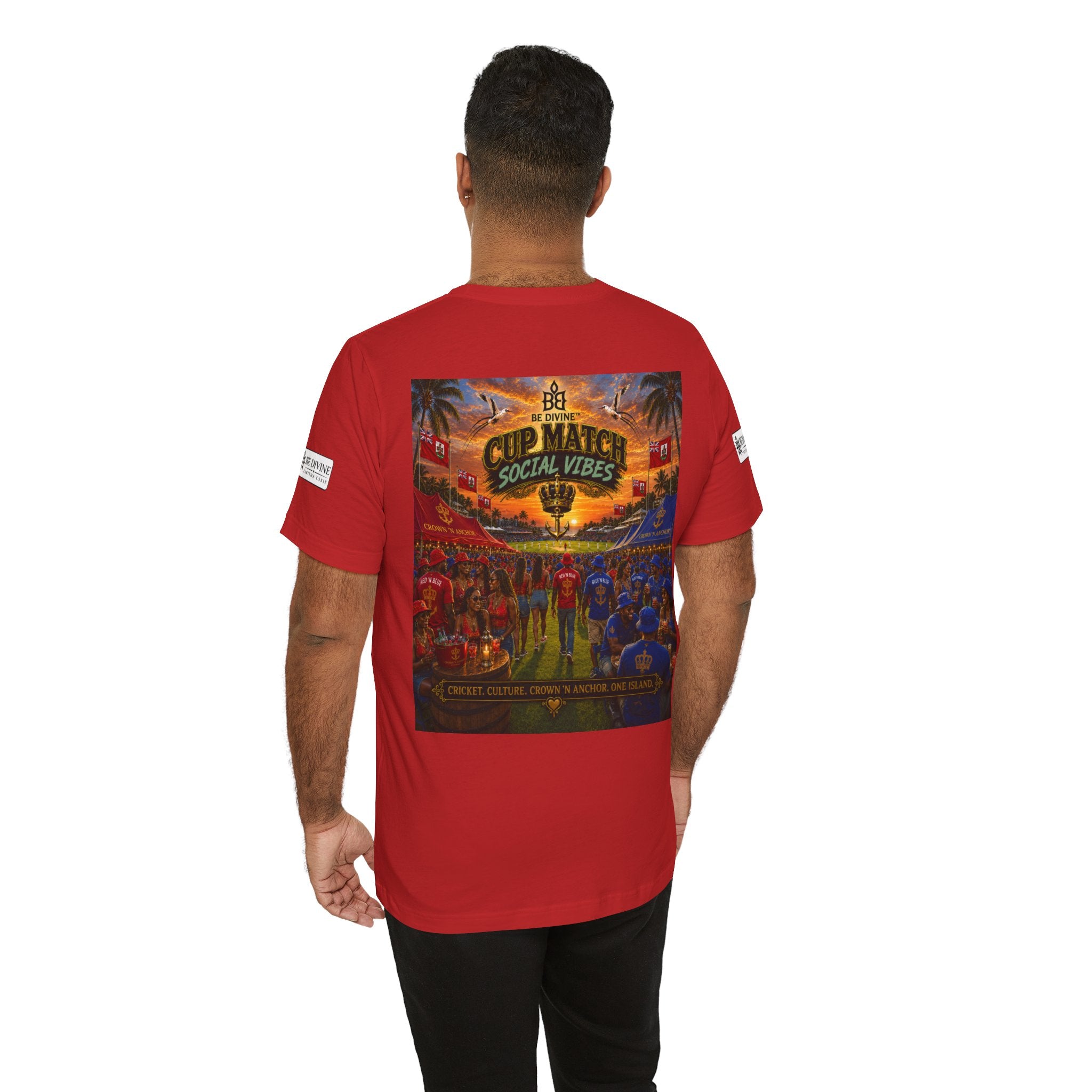 BE DIVINE™ Cup Match Social Vibes Tee – Crown 'N Anchor Edition