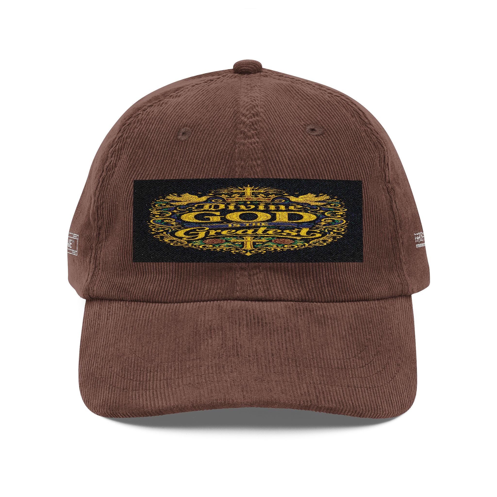 BE DIVINE™ “Divine God Is the Greatest” Vintage Corduroy Cap - Embroidered