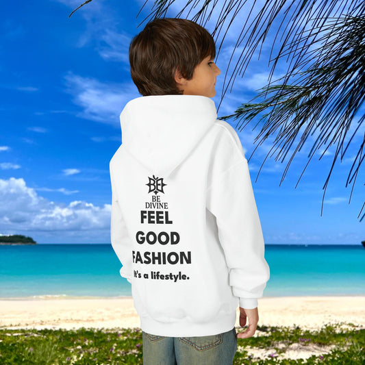 BE DIVINE™ Youth Hoodie – Gender Neutral, Soft Cotton, Inspirational Print (Youth S–XL)