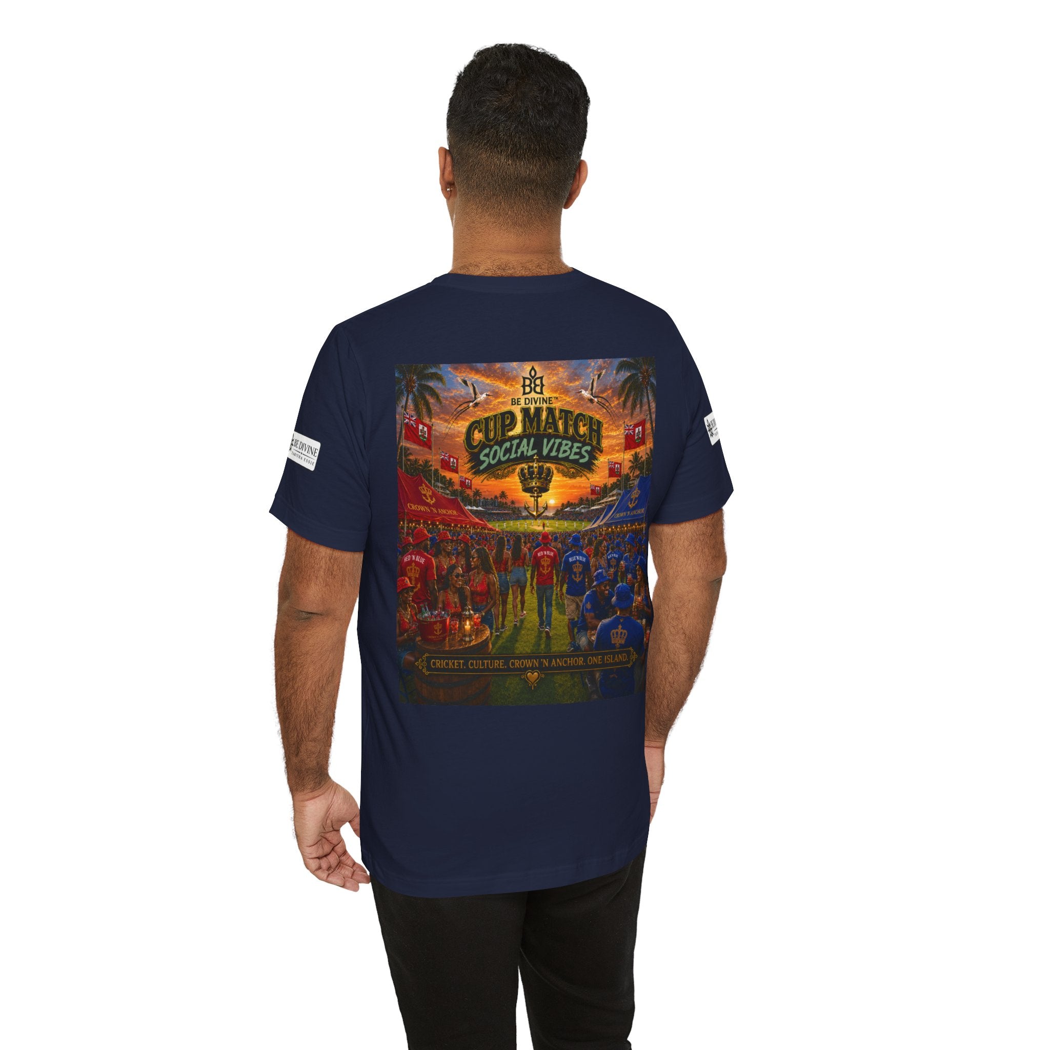 BE DIVINE™ Cup Match Social Vibes Tee – Crown 'N Anchor Edition