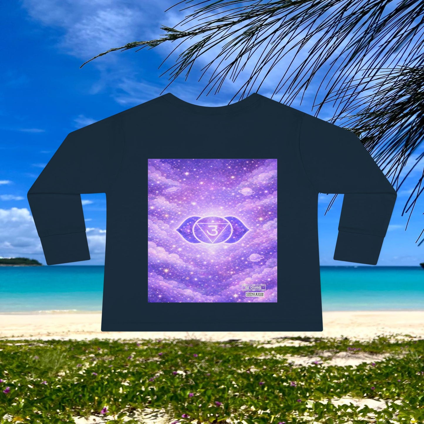 BE DIVINE™ Third Eye Chakra Toddler Long Sleeve Tee | Intuition & Inner Wisdom Shirt