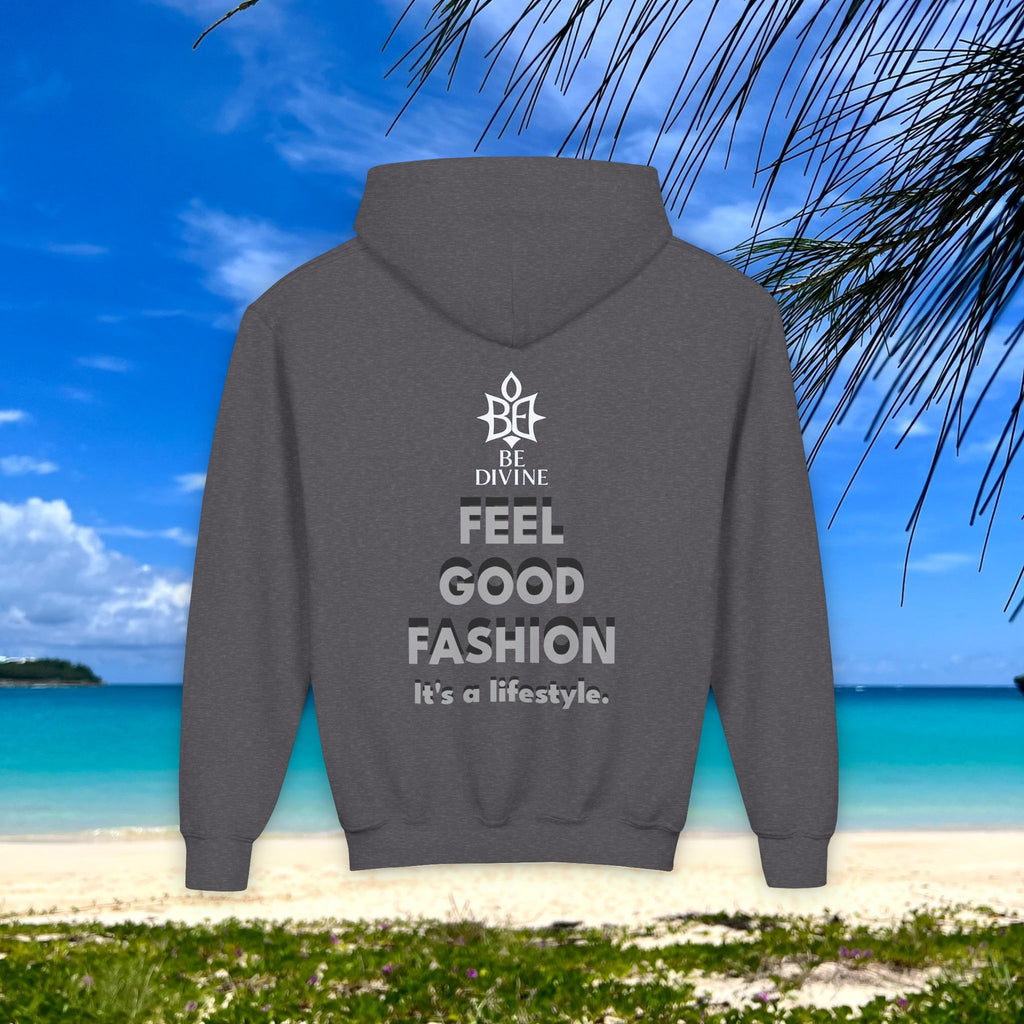 BE DIVINE™ Youth Hoodie – Gender Neutral, Soft Cotton, Inspirational Print (Youth S–XL)