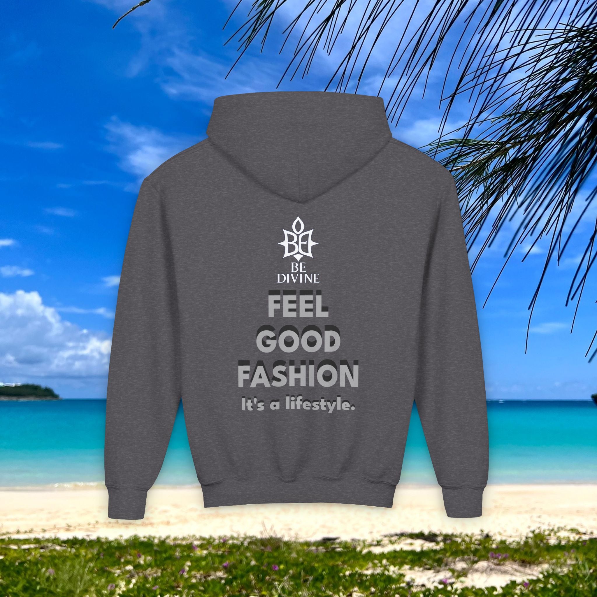 BE DIVINE™ Youth Hoodie – Gender Neutral, Soft Cotton, Inspirational Print (Youth S–XL)