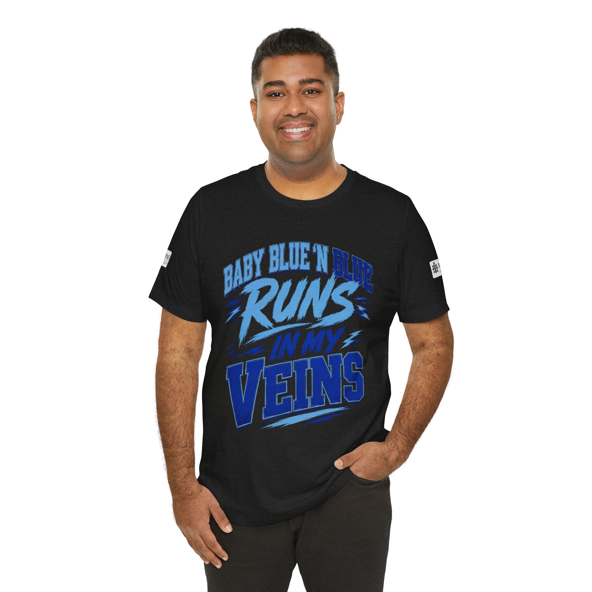 BE DIVINE™ Baby Blue 'N Blue Runs In My Veins Through 'N Through Tee