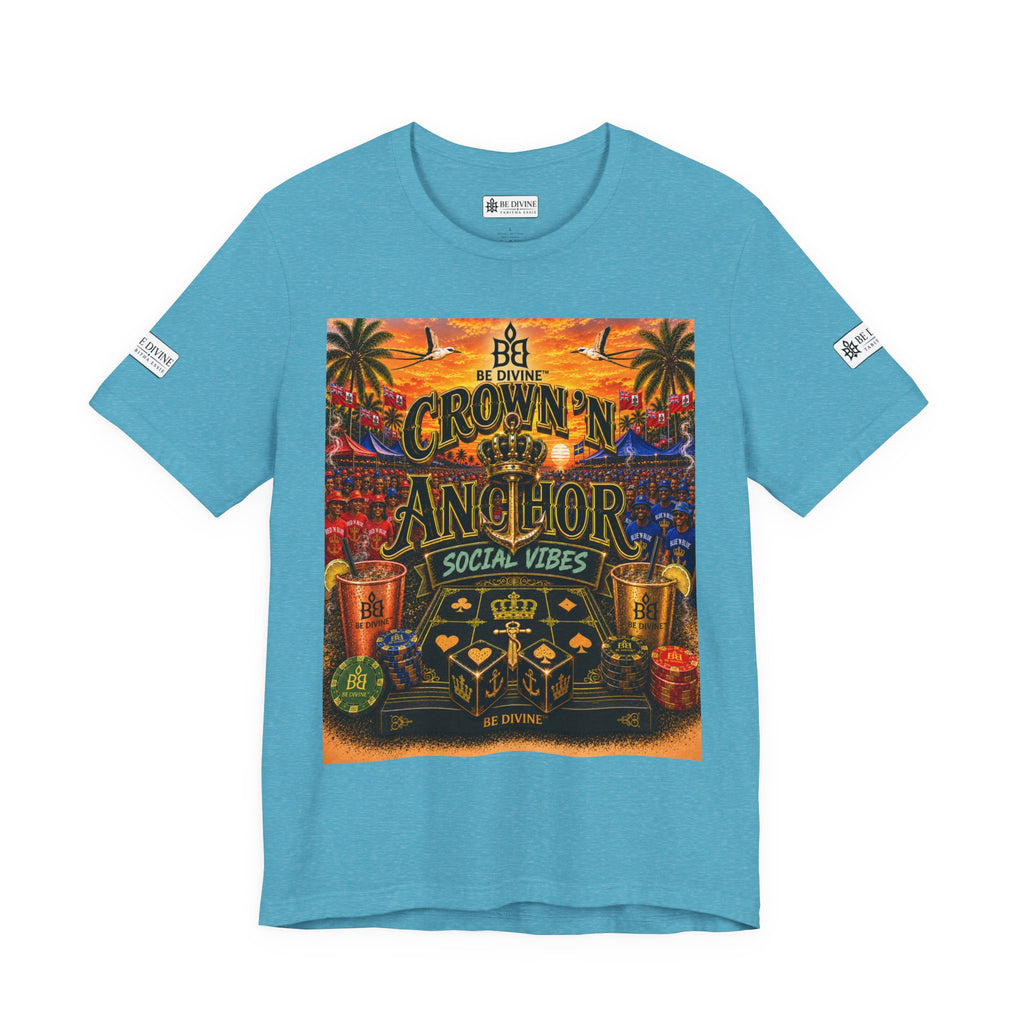 BE DIVINE™ Cup Match Social Vibes Tee – Crown 'N Anchor Edition
