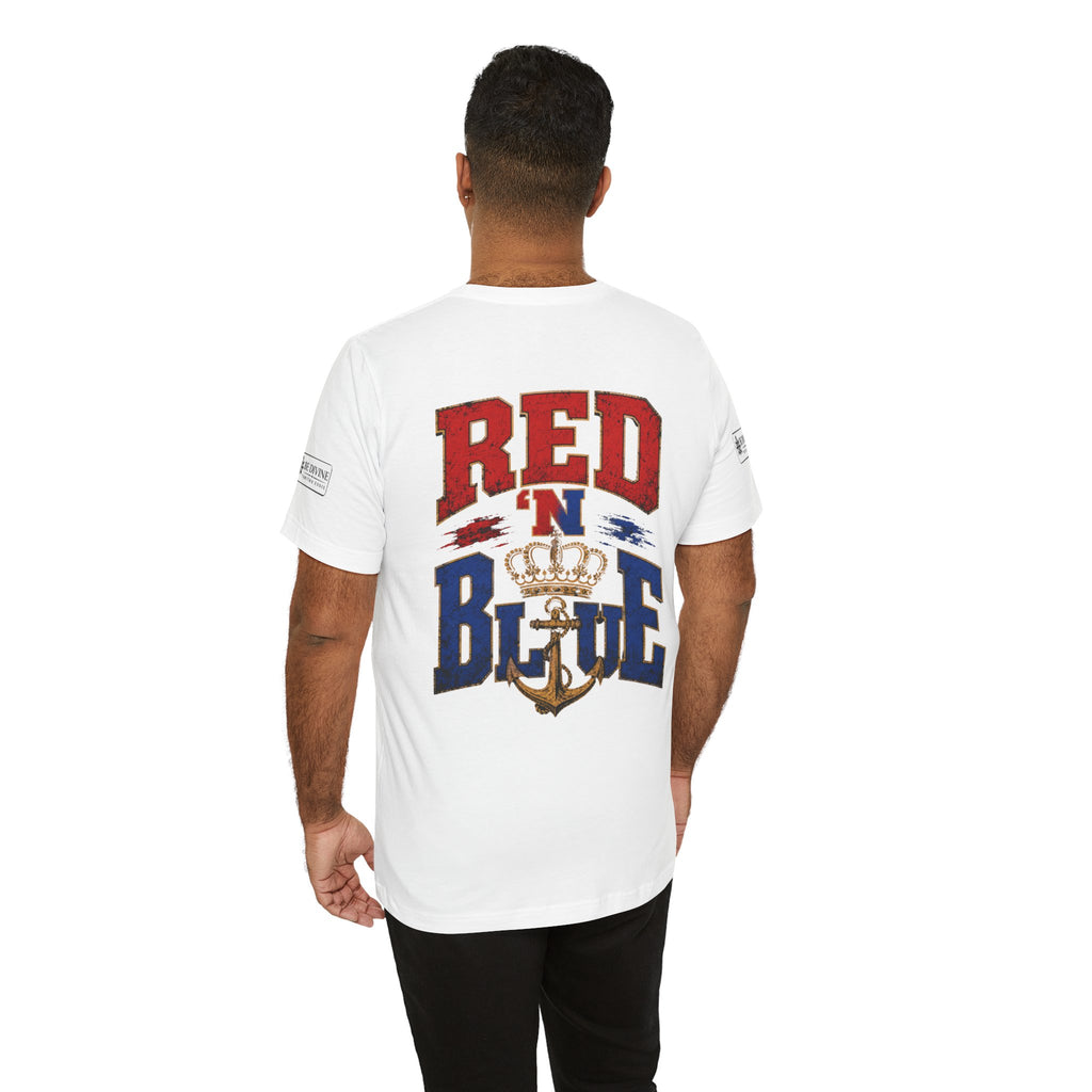 BE DIVINE™ RED 'N BLUE Tee – Crown 'N Anchor Edition